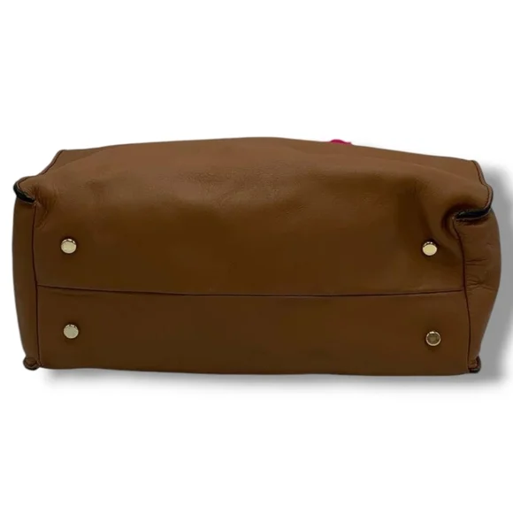 Kate Spade Bright Spot Avenue Grayce Leather Tote Cognac Brown & Pink - Picture 4 of 13